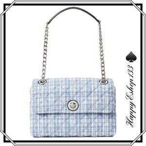 ♠️ kate spade ♠️ Natalia Tweed Medium Flap Shoulder Bag, Blue